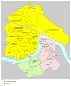 Map of the urban area of Novi Sad with city quarters Novi sad quarters.png