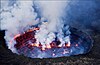 Mt. Nyiragongo's lava lake, viewed from the rim.