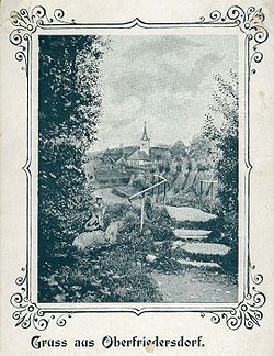 historische Postkarte von Oberfriedersdorf