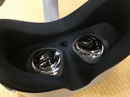 Lenses inside an Oculus headset