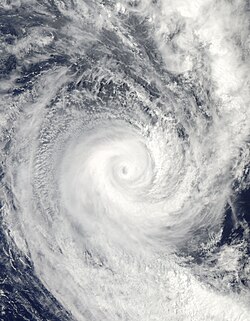 Le cyclone Oli le 4 février 2010.