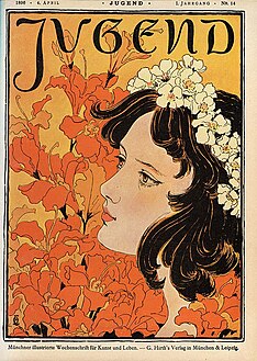 روی جلد مجلهٔ یوگند اثر: اتو اکمان (۱۸۹۶ میلادی)