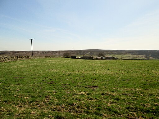 Over field to Stott Fold - geograph.org.uk - 4454899