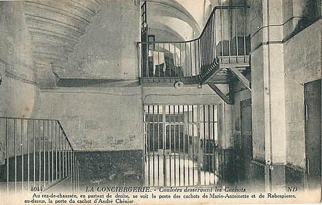 Notranjost Conciergerie leta 1936