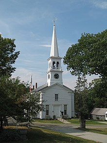 A classic New England Congregational church in Peacham, Vermont Peacham, Vermont Church.jpg