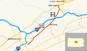 Pennsylvania Route 64 map.svg
