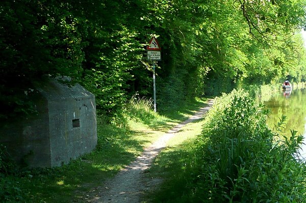 A Second World War pillbox near Kintbury