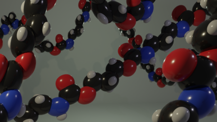 Cartoon schematic of polymer molecules
