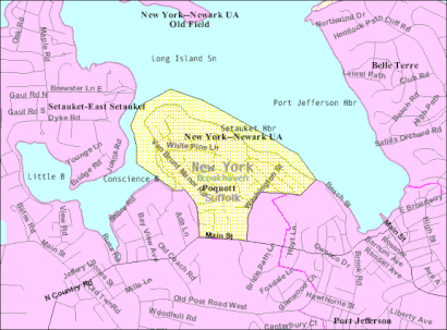 How to get to Poquott with public transit - About the place