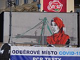 Praha - Karlín, Ke Štvanici, mural (Toy_Box: Kambodža - Povodeň, 2021)