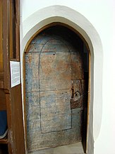 Ușa sacristiei datează din anul 1578