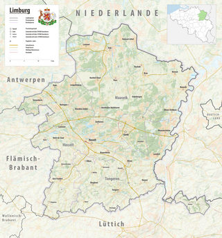 Reliefkarte Provinz Limburg