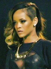 Rihanna with an undercut in 2013