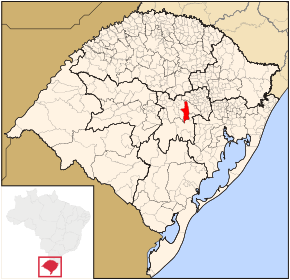 Kart over Santa Cruz do Sul