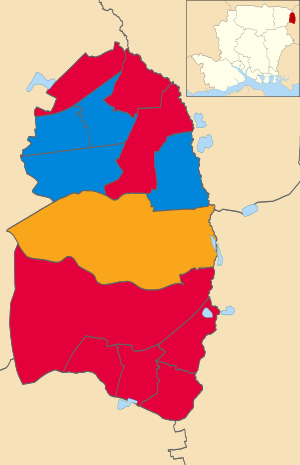 Rushmoor UK local election 2023 map.svg