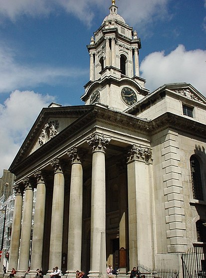 St George's, Hanover Square, where Thomas Roseingrave was appointed organist in 1725 Saint George Church, Hanover Square.jpg