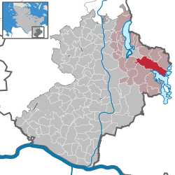 Elhelyezkedése Schleswig-Holstein térképén