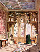 Salon der Hofdamen in Schloss Marienburg; 1862/63 von Hase ausgeführt, 1865 von Edwin Oppler abgerissen