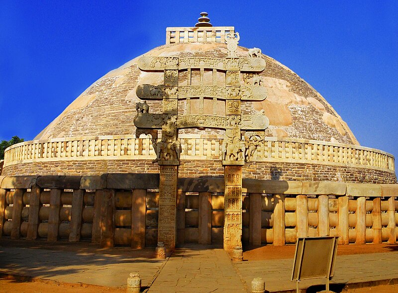 File:Sanchi Stupa from Eastern gate, Madhya Pradesh.jpg