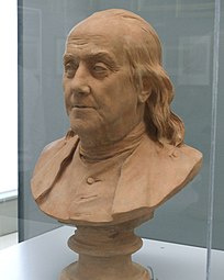 Benjamin Franklin (1778), terre cuite, Montpellier, musée Fabre.