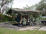 Replika jednoho z pobřežních děl v pevnosti Siloso
