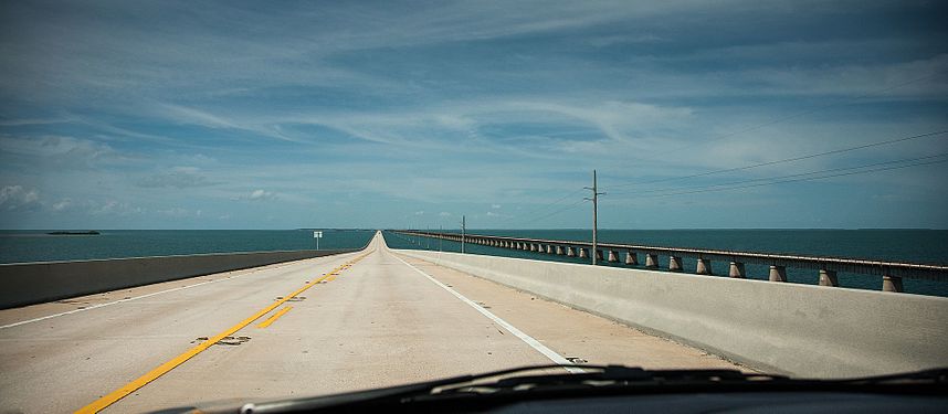 Seven Mile Bridge, Florida, USA, part of the Overseas Highway on US1.