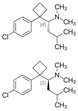 Sibutramine enantiomers.svg