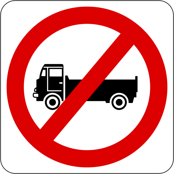 File:Singapore road sign - Prohibitory - No lorries.svg