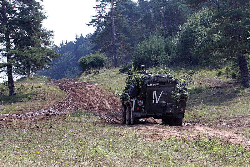 File:Slovenian soldiers keep watch during Saber Junction 14 (14962112097).jpg