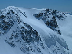 Vista della parete ovest dallo Zuckerhütl.