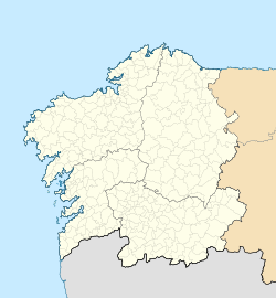 A Coruña trên bản đồ Galicia