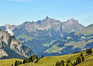 The Spillgerte (middle) and to the right of it the Rothorn