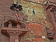 Sculpture.  St George, dragon slayer and martyr at the Basel Minster.  A copy in original size can be seen in the Museum Kleines Klingental (Basel).