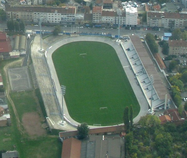 Aerial view of Kranjčević Street Stadium
