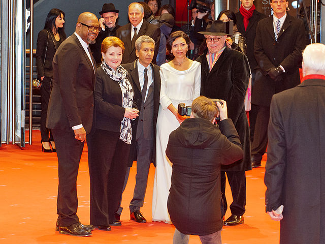 Blethyn along with her cast and crew of Two Men in Town (2014) at the 2014 Berlin Film Festival.