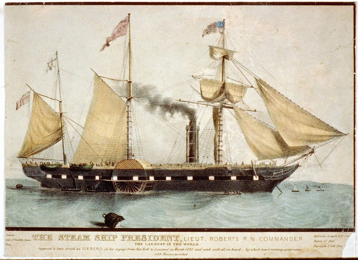 Image result for president 1841 ship