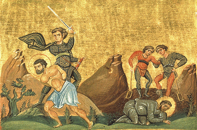 File:Theopemptus, Bishop of Nicomedia, and Theonas (Menologion of Basil II).jpg