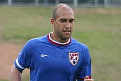 Tim Howard training for the US team