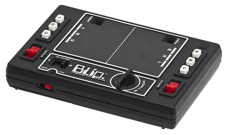Tomy Blip, an electromechanical self contained pong console that used LEDs instead of a screen.