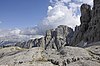 Der Pizkofel, vorne rechts der Pisciadùturm