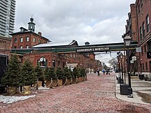 The Distillery District holds the largest collection of Victorian industrial architecture in North America. Toronto's Distillery District in 2023 (52716109425).jpg