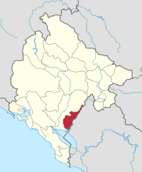 Location of the municipality in Montenegro