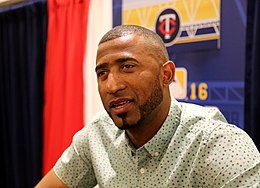 Twins Eduardo Nunez Joueur de champ intérieur parle aux journalistes à 2016 All-Star Game disponibilité. (28466889636) .jpg