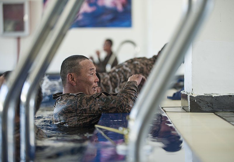 File:U.S. Reconnaissance Marines, Mongolian soldiers train on basic water survival techniques during Khaan Quest 2016 160526-N-WI365-051.jpg