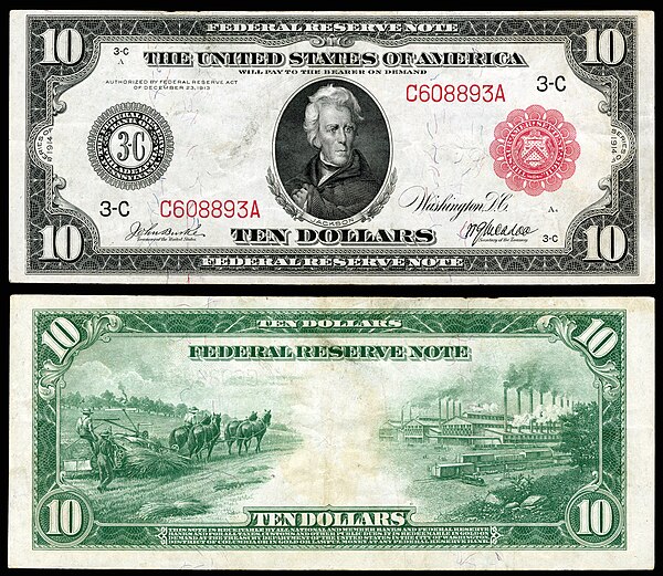 Image: US $10 FRN 1914 Fr 894b