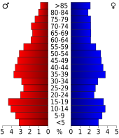 Bevolkingspiramide Labette County