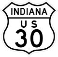 Old 1948 US route marker in Indiana