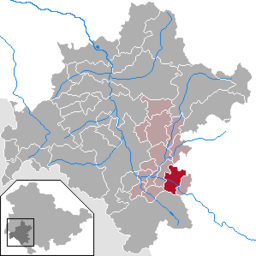 Läget för kommunen Vachdorf i Landkreis Schmalkalden-Meiningen