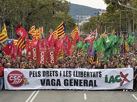 General Strike in Barcelona Vaga general 191018 88530 dc (48934297618).jpg