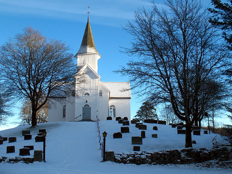 File:Vennesla, Øvrebø kirke fra vest 03.JPG